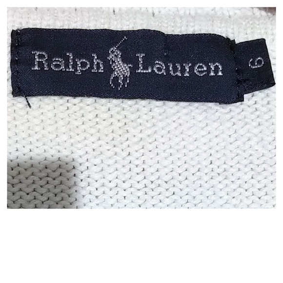 Ralph Lauren Girls Striped Cable Knit Turtleneck Sweater Dress - Picture 4 of 4